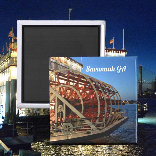 Savannah Georgia Riverboat Photographic Magnet (Skapare uppladdad)