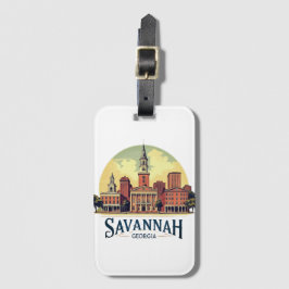 Savannah Georgia Siluett Bagagebricka