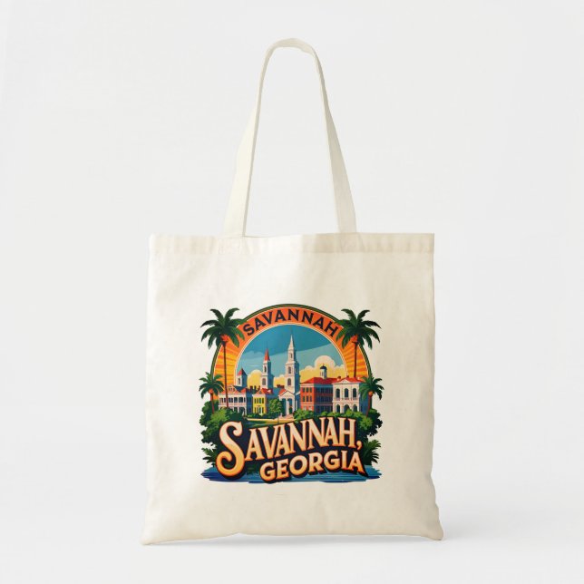 Savannah Georgia Siluett Tygkasse (Framsidan)