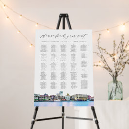 SAVANNAH Georgia Skyline Alphabetical Seating Sign