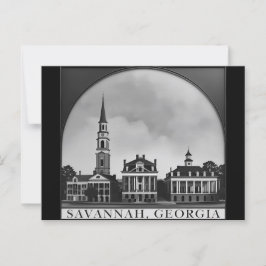 Savannah Georgia Skyline | Savannah Cityscape Vykort
