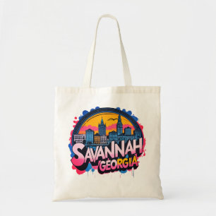 Savannah Georgia Skyline Tygkasse