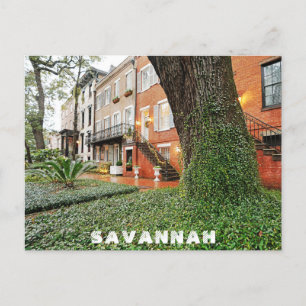 Savannah Georgia Southern Architecture Travel Vykort