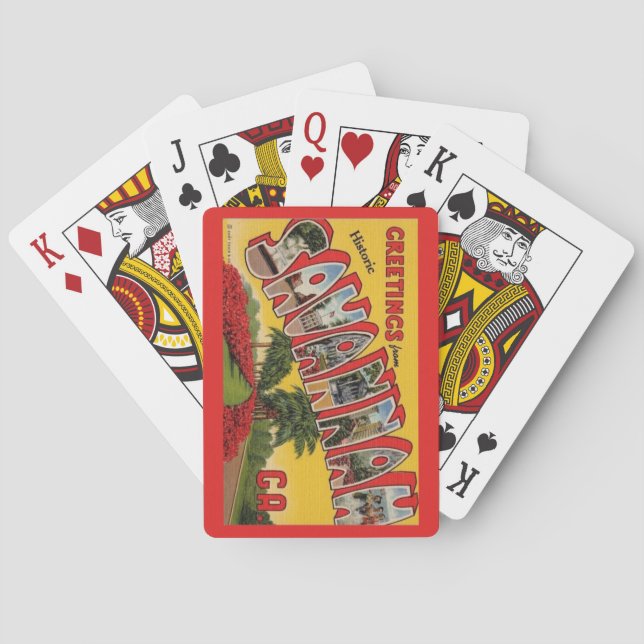 Savannah Georgia Spelkort (Baksidan)