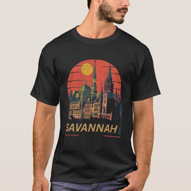 Savannah, Georgia T Shirt (Framsida)