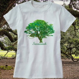 Savannah Georgia Träd T Shirt