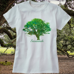 Savannah Georgia Träd T Shirt