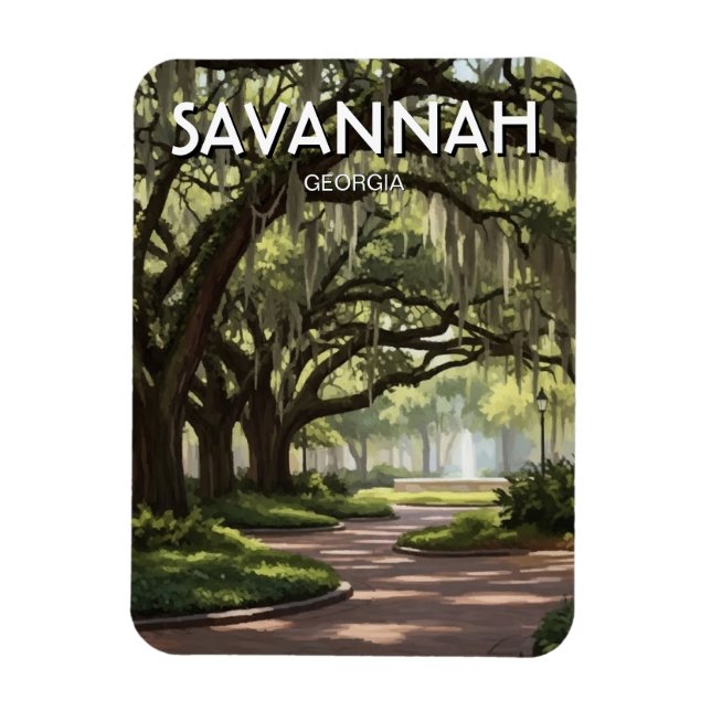 Savannah Georgia Travel Magnet (Vertikal)