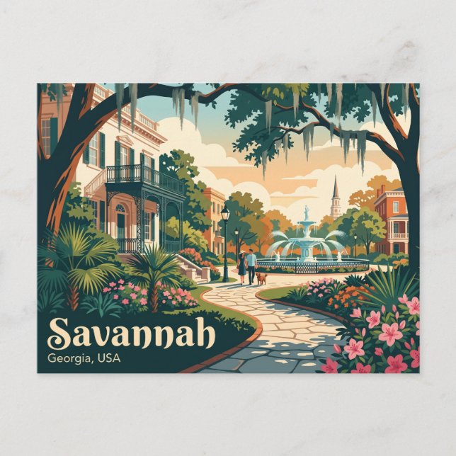 Savannah, Georgia, USA USA Vykort (Framsida)
