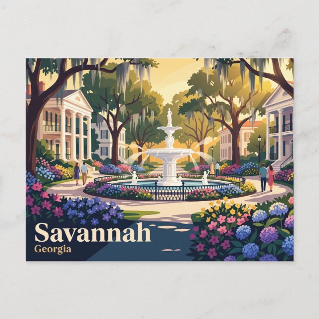 Savannah, Georgia, USA Vykort (Framsida)