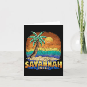 Savannah Georgia Vintage Distress Souvenir Kort