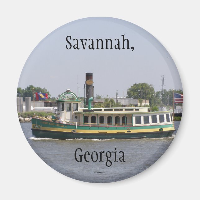 Savannah, Georgien Magnet (Framsidan)