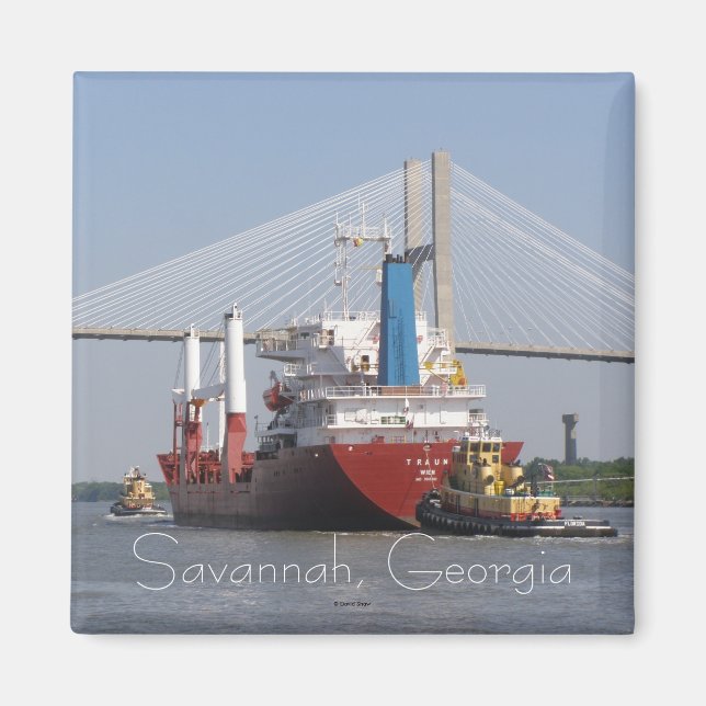 Savannah, Georgien Magnet (Framsidan)