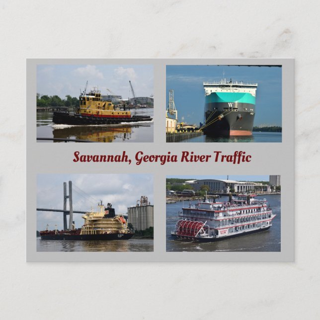 Savannah, Georgiens sjöfartsområde Helg Vykort (Framsida)
