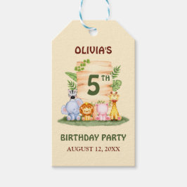 Savannah giraffe lejon hippo zebra-elefant presentetikett