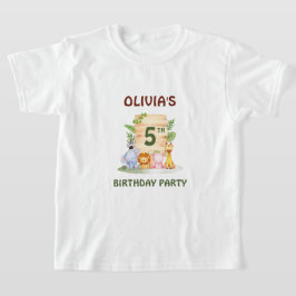 Savannah giraffe lejon hippo zebra-elefant t shirt