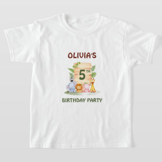 Savannah giraffe lejon hippo zebra-elefant t shirt