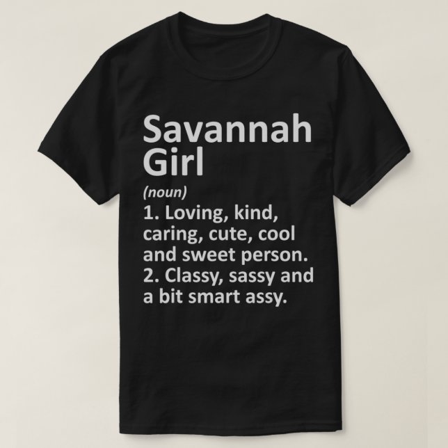 SAVANNAH GIRL GA GEORGIA Funny City Roots Gif T Shirt (Design framsida)