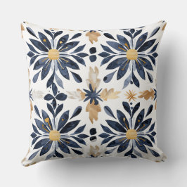 Savannah Hayes Inspired Pillow in Blue and Guld Kudde