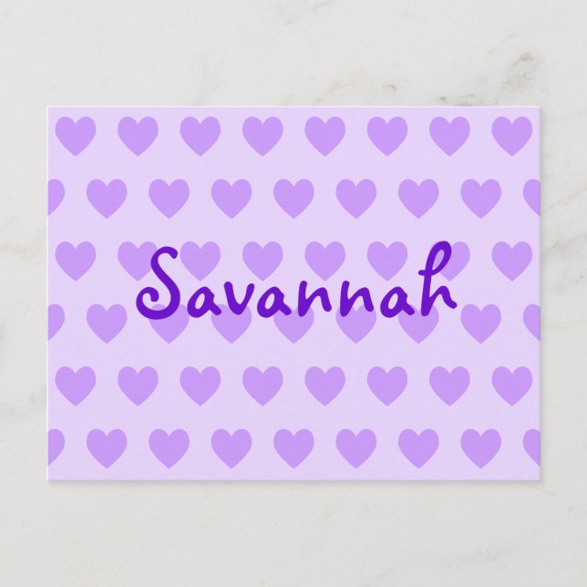 Savannah i Lila Vykort (Framsida)