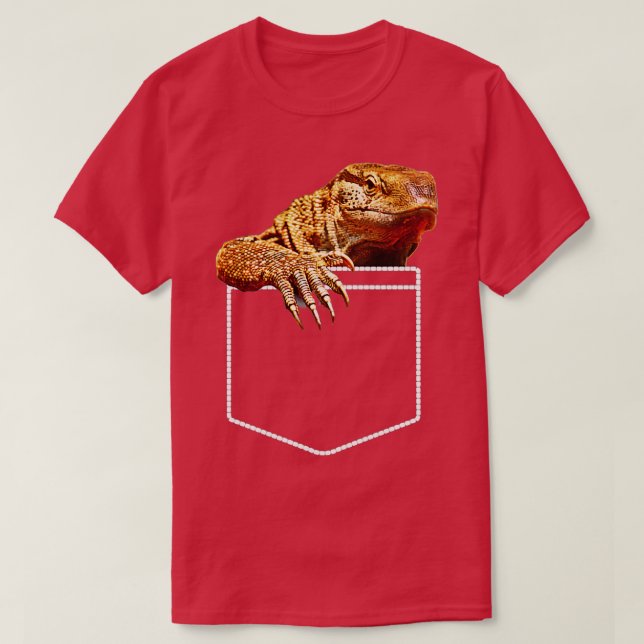 Savannah Monitor Lizard Pocket T Shirt (Design framsida)