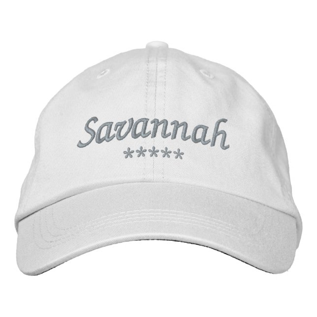 Savannah Namn Broderad Keps (Framsida)