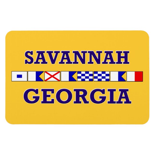 Savannah Nautical Flagga - Magnet (Horisontell)