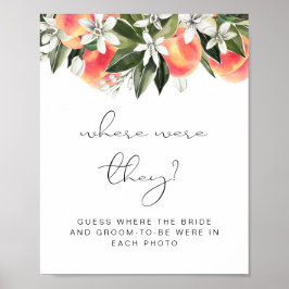 SAVANNAH Persika Gissa var de var Bröllopsdusch Poster