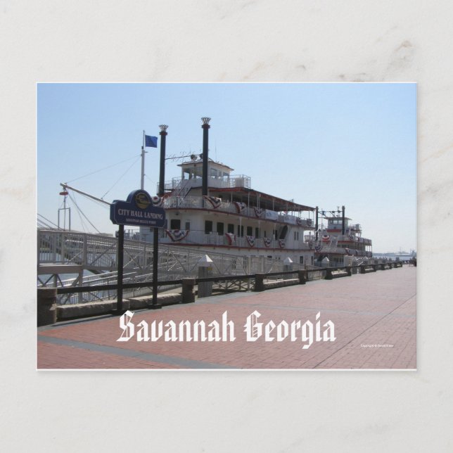 Savannah Riverboat Vykort (Framsida)