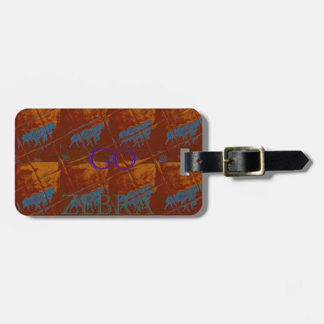 Savannah Safari Lets Go Zebra Hakuna Matata mot Bagagebricka (Horisontell Framsida)