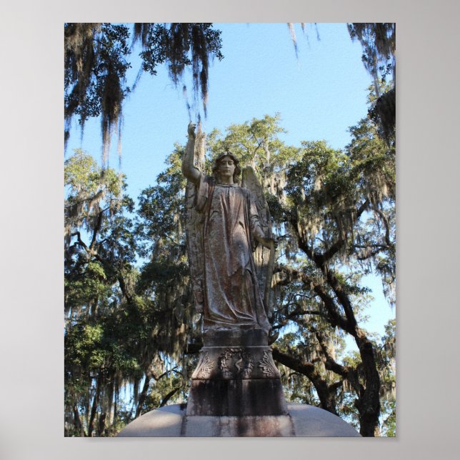 Savannah-serien: Bonaventure Cemetery Angel Poster (Framsidan)