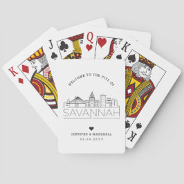 Savannah Skyline | Välkomstmeddelande för Bröllop Casinokort
