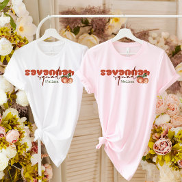 Savannah Squad Peach Bridesmaid Retro Bachelorette T Shirt