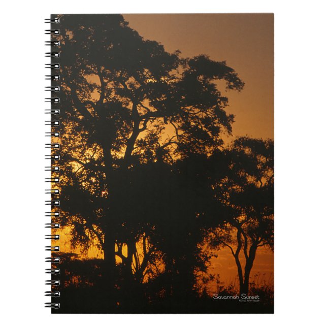 Savannah Sunset Photo Notebook Anteckningsbok (Framsidan)