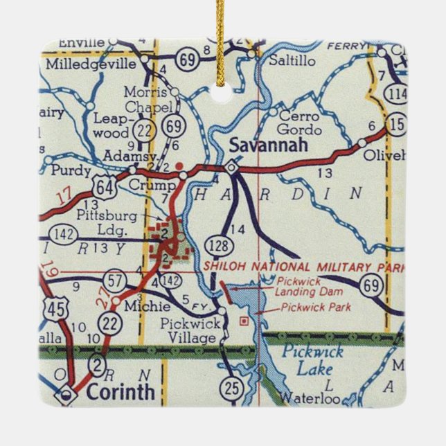 Savannah TN Julgransprydnad Keramik (Baksida)