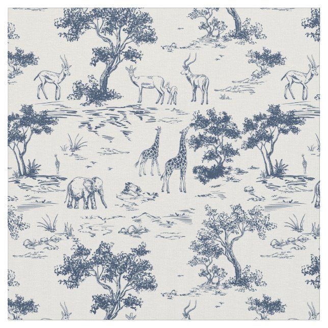SAVANNAH toile de jouy  Tyg (Närbild)