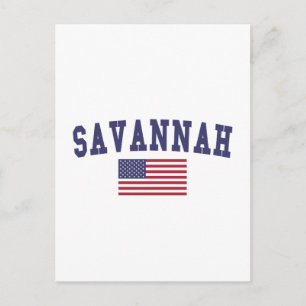 Savannah US Flagga Vykort
