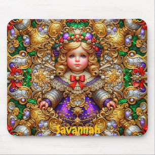 SAVANNAH ~ Vintage jul doll ~ Mousepad Musmatta