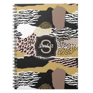 Savannah w/ Anpassningsbar Monogram & Namn Anteckningsbok