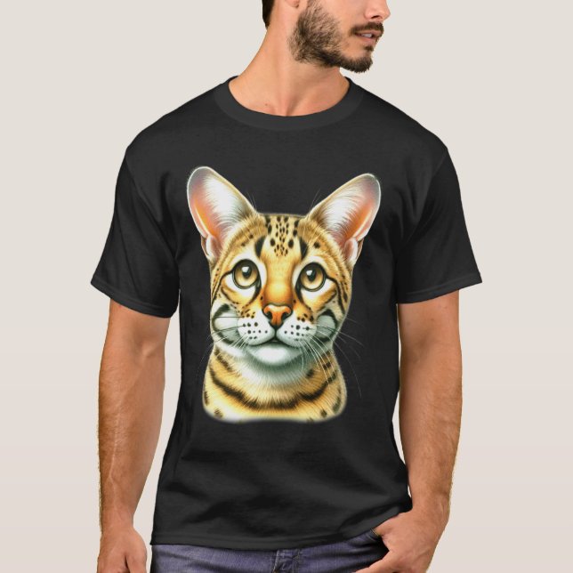 Savannahkattporträtt T Shirt (Framsida)
