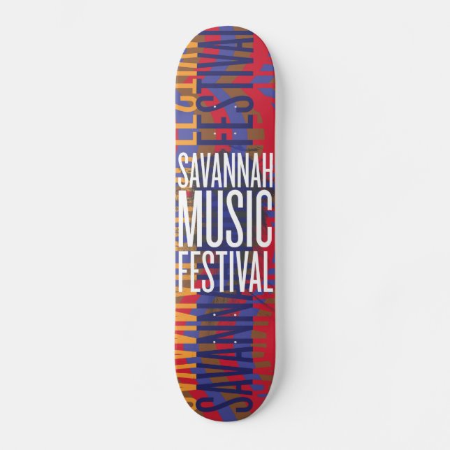 Savannahmusikfestival Skateboard Bräda 20 Cm (Framsida)