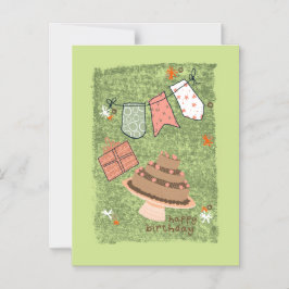 Savannas födelsedag magnetisk inbjudningskort