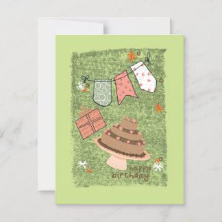 Savannas födelsedag magnetisk inbjudningskort