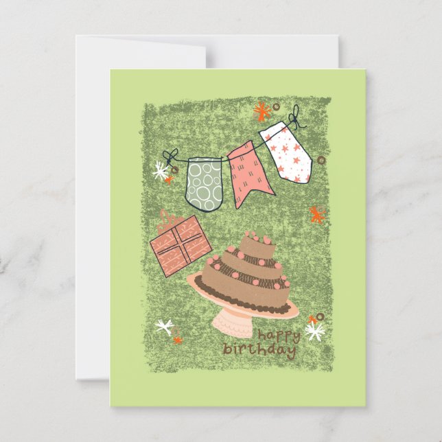 Savannas födelsedag magnetisk inbjudningskort (Framsida)