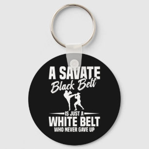 Savate Boxning Kampsport Svart Bälte Kickboxning S Nyckelring