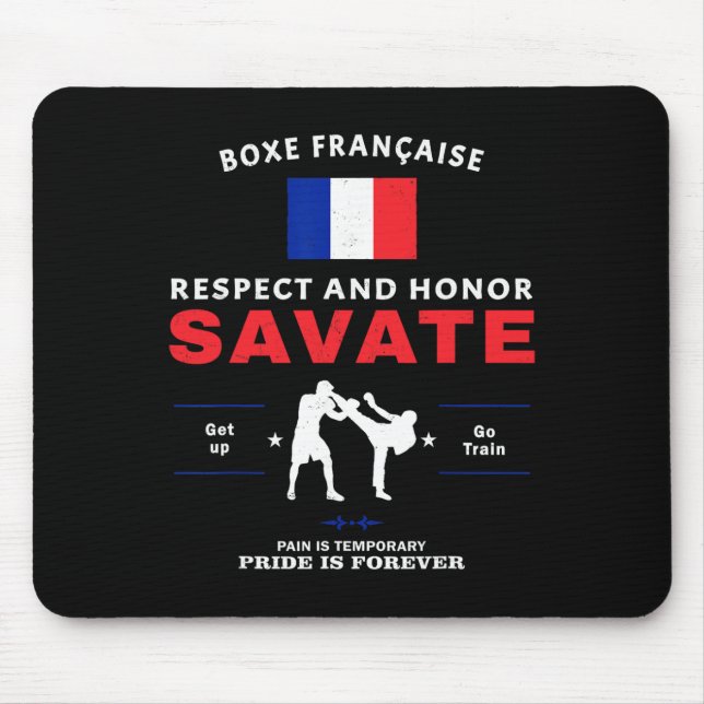Savate Fransk Kickboxning Savate Utövare  Musmatta (Framsidan)