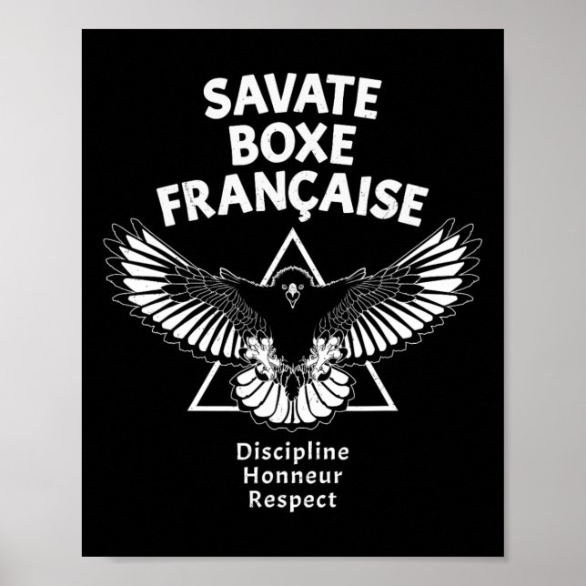 Savate French Kickboxing Eagle  Poster (Framsidan)