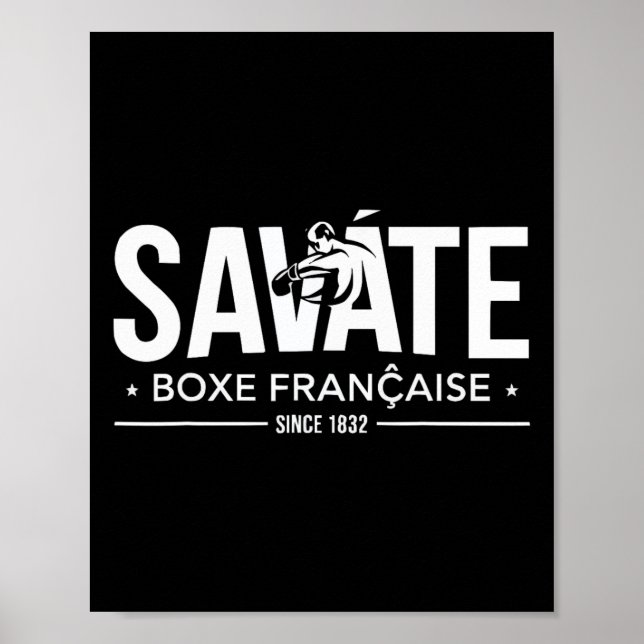 Savate Instructor French Martial Arts Kickboxing _ Poster (Framsidan)