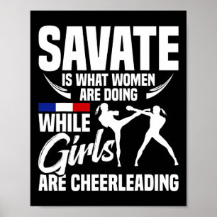 Savate kampsportsskola utbildning boxning Savate Poster