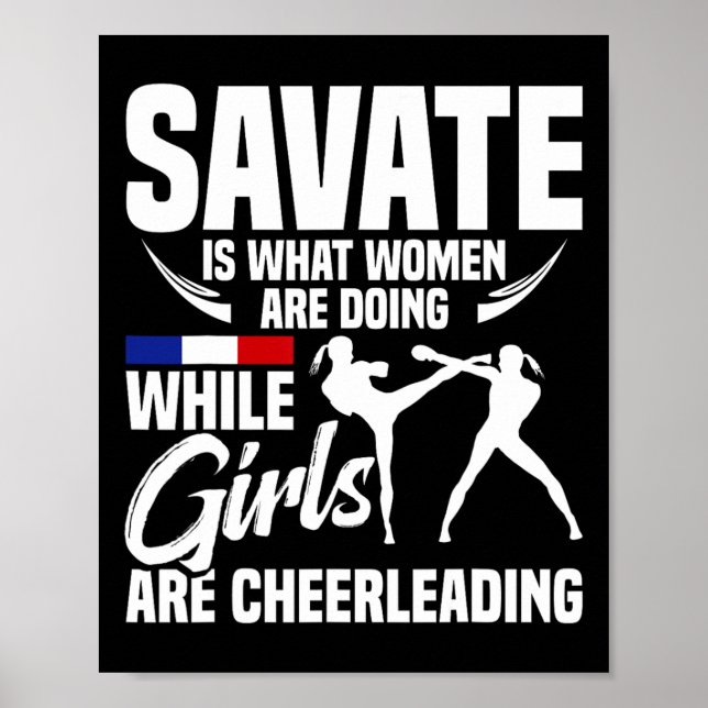 Savate Martial Arts School Training Boxing Savate  Poster (Framsidan)